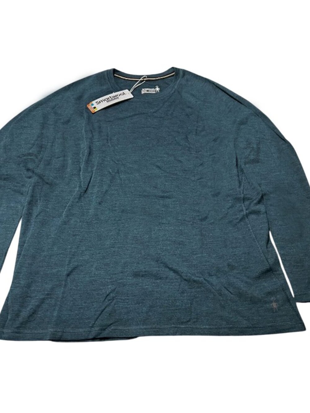 NEW $129 Smartwool Thermal Base Layer Top! 3X Twilight Blue Heather Merino Wool